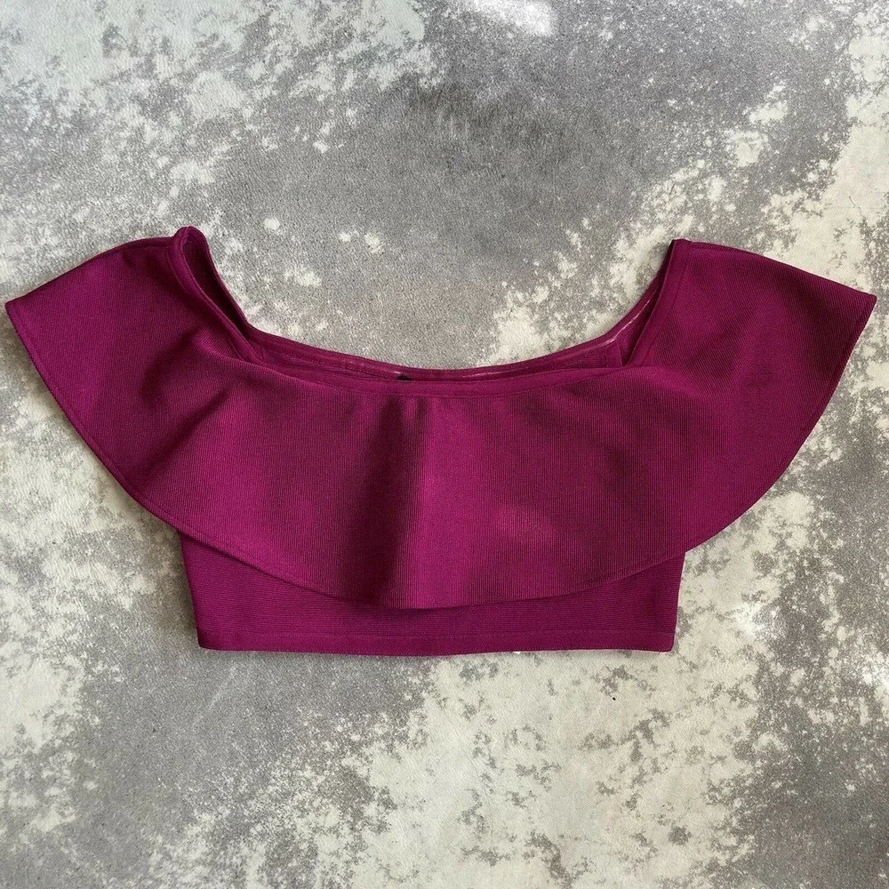 wow couture 2 Piece skirt set Crop Top And High Waist Body Skirt New - Picture 2 of 11